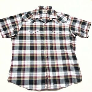 Vtg Ely Cattleman Mens Shirt Pearl Snap Rockabilly Cowboy XL Wrinkle Resistant